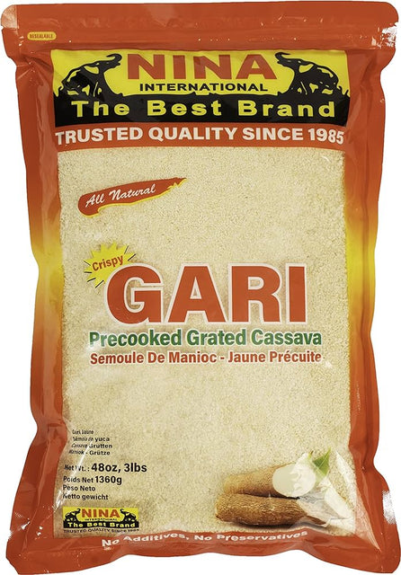 Yellow Gari Precooked Grated Cassava - Nina - 1.36kg