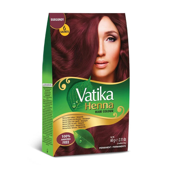 Burgundy Henna Hair Color - Vatika - 60g