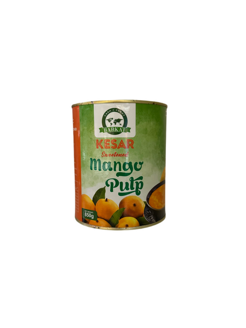 Kesar Sweetened Mango Pulp - Barkat - 850g
