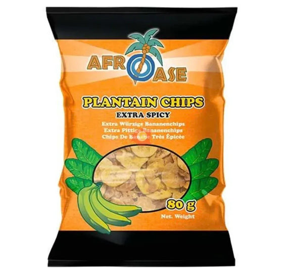 Plantain Chips Extra Spicy - Afroase - 80g