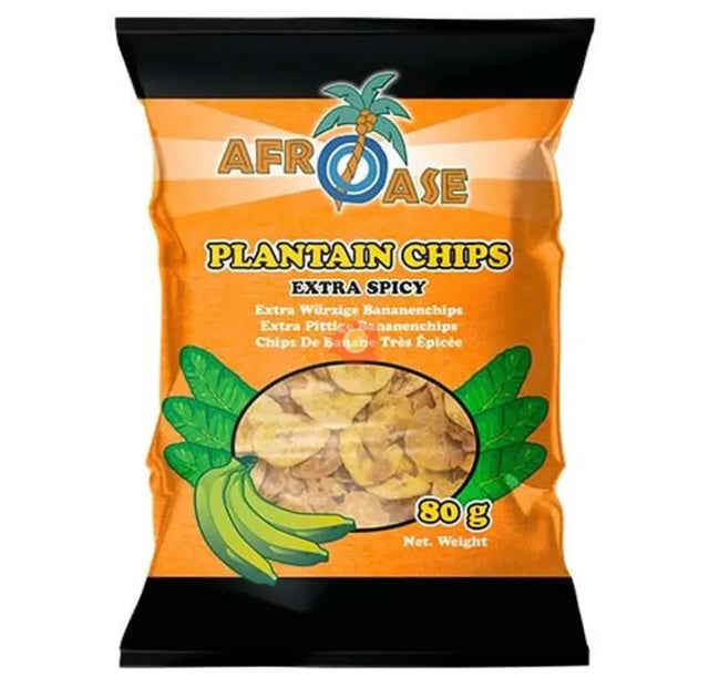 Plantain Chips Extra Spicy - Afroase - 80g