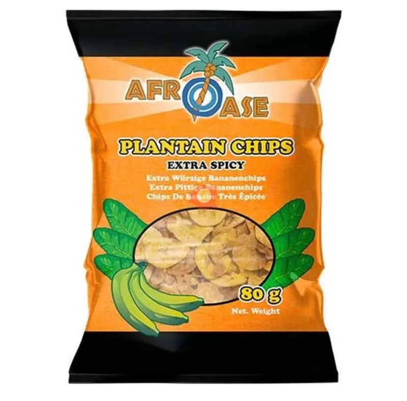 Plantain Chips Extra Spicy - Afroase - 80g