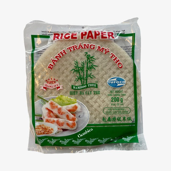 Rice Paper Spring Roll Round 22cm - Bamboo Tree - 200g