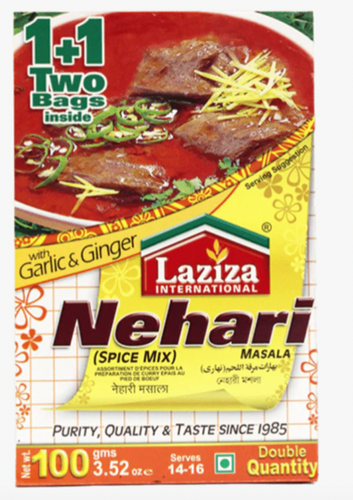 Nehari Recipe & Seasoning Mix Masala - Laziza - 100g