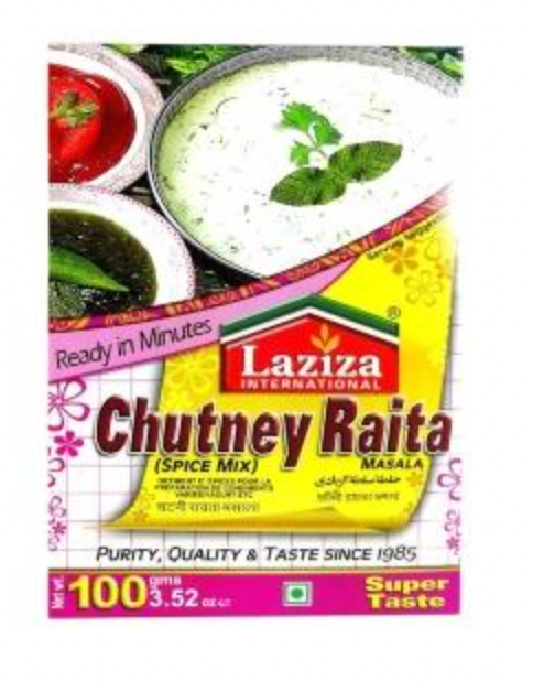Chutney Raita Recipe & Seasoning Mix Masala - Laziza - 100g