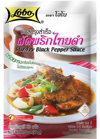 Stir-Fry Black Pepper Sauce - Lobo - 50g